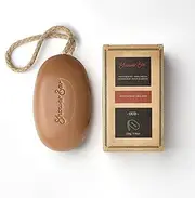 Shower Bar - Oud Scented Shower Soap on a Rope Body Wash with Shea Butter. 220g Solid Shower Gel Bar, Eco Friendly Vegan, Plastic-free, Cleansing and Moisturising (Pack of 1)