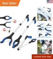 2-Pack Grabber Tool, 32" Long Reacher Grabber Pickup Tool with Magnetic Tip, ...