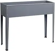 Green Fingers Garden Bed Galvanized Steel Planter Box, Gardening Supplies Plant Containers Patio, 100 x 80 x 30cm Elevated Raised Beds Rectangle for Vegetables Flowers Herbs