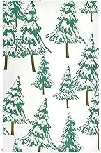 RPLIFE Snow Covered Pine Trees White Drying Dish Towel, 28x18 Inch Bulk Spring Kitchen Towel, Set of 4