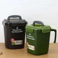 在飛比找蝦皮商城精選優惠-樂扣樂扣廚房垃圾桶乾溼分離廚餘垃圾桶塑膠桶辦公桌面帶蓋茶桶