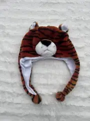 Hat Tiger Cute Plush Animal Winter Ski Hat Beanie Aviator Style Winter (Short)