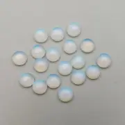 Wholesale Opal Stone Beads Charms 6mm Opalite Round CAB CABOCHON 50pcs No Holes