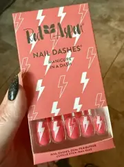 New Red Aspen Nettie Lights Up The Sky Medium Square Reusable Nail Dashes