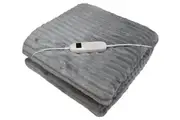 Fraser Country Washable Plush Electric Heated Throw Blanket (200cm x 180cm, Light Grey)