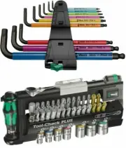 Wera 073593 9pce Hex Plus Allen Key Set & Wera 056490 1/4"Dr Zyklop Bit Set