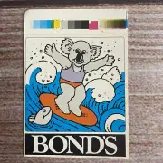 Vintage Sticker ~ Bonds ~ Koala Surfing ~ Unused