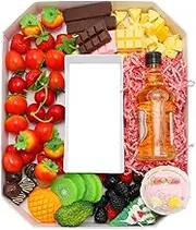 Kafucize 14inch Charcuteire Board Number Fillable Cardboard Platter Serving Food Fruit Decoration Box Birthday Anniversary Party Treat (WHITE, NUMBER 0)