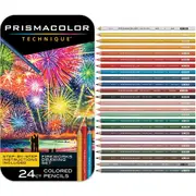 Prismacolor Technique Fireworks Drawing Coloured Pencils 24 Tin Set