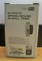 NEW JASCO ULTRAPRO 60 MINUTE SPRING WOUND IN WALL TIMER FREE 1ST CLS S&H