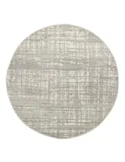 [Rug Culture] Mirage Ashley Abstract Modern Round Rug In Silver Grey