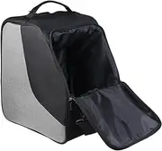 [Generic] Large Capacity Ski Boot Bag Portable Dual Zipper Snowboard Boot Bag for Ski Helmets Glasses Black