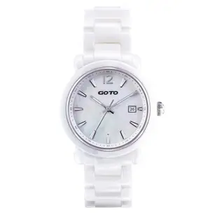 GOTO Aurora 精密陶瓷時尚手錶-白