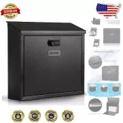 Large Capacity Locking Mailbox with Weather-Resistant Steel Cover - 14.2x12.6