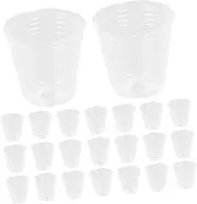 MOBUTOFU Pp Material Plant Nursery Cups 50pcs Lightweight Reusable Flower Pots for Gardening