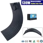 130W FLEXIBLE MONO SOLAR PANEL CARAVAN BOAT 4WD 12V BATTERY CHARGING+ REGULATOR