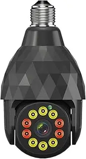 Light Bulb Camera, 360 Degree Panoramic Wireless Home Surveillance Cameras, 1080P HD Smart Home Pan/Tilt Camera, with Night Vision, Indoor/Outdoor Surveillance IP Camera