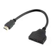 Hdmi Cable Adapter 1.4B Splitter In 2 Out Connector Port Hub Male To Female gold