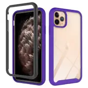 MCC Shockproof Bumper Case iPhone 11 Pro Clear Back Cover Apple 11Pro [Purple]