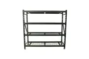 Stratco Heavy Duty 4 Shelf Wire Unit Powder Coated Black