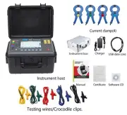 Power Quality Analyzer Three Phase Power Quality Meter Current Clamp 1.0A~1000A