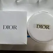 Christian Dior Vanity Pouch Case Novelty Limited White circle F/S