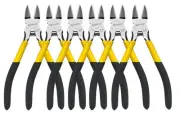 Wire Cutters, 6 Pack, 6.5" Flush Cutters Spring Loaded Pliers Side Cutting Pl...
