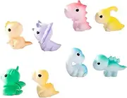 ABOOFAN 1set Mini Dinosaur Figurines Cute Cartoon Resin Models for Micro Landscape Aquarium Garden Decor Adorable Tiny Dinosaurs for Imaginative Play and Creative Decoration 8pcs
