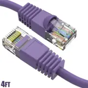 4FT Cat6 RJ45 Network LAN Ethernet UTP Snagless Patch Cable Pure Copper Purple
