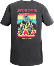 John Doe Snake On Fire, t-shirt , color: Black/Red/Yellow/Blue , size: M