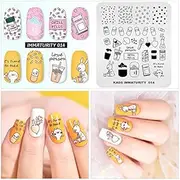 Nail Stamping Plate Fashion Cute Pill Medicine Ice Tea Dots Theme Multi-Pattern Stamp Print Image Stamp Template Nail Art for Nail Design By Rolabling