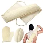 Natural Loofah Sponge Exfoliating Body Scrubber, Loofa Back Scrubber for Show...
