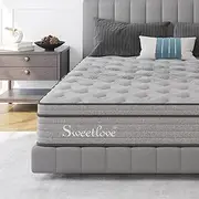 Sweetlove Single Mattress, Bamboo Charcoal Memory Foam Mattresses U.S. Certified Fiberglass Free Cool Gel Foam Mattress Medium Firm Breathable and Supportive(Gray, Single)