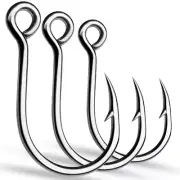 20~100 Pcs Inline Single Fishing Hooks Strong Wide Gap for Treble Replacement