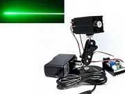Focusable 532nm-100 Green Line Laser Diode Module w 12V Power & Holder-3350