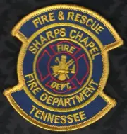 Sharps Chapel Tennessee Fire Dept. Shoulder Patch Fire & Rescue