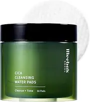 Meebak Cica Cleansing Water Pads | Makeup Remover Pads | Face Cleansing Wipes | Exfoliation Toner Pad | Hydrating & Toning for Sensitive Skin - 80ct