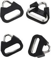 Stainless Steel Triangle Split Ring,Camera Strap Hook Lug Ring, with Plastic Cap,for Belt Hook Lanyard for Camera Shoulder Strap (4 pcs), Black