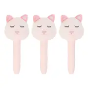 3PK Annabel Trends Mini Hand Rattle Plush Baby Sensory Soft Animal Toy 14cm Cat
