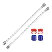 2pcs 20"/50cm Airless Painting Spray Sprayer Gun Tip Extension Pole Rod Silver