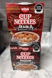 2X NISSIN CUP NOODLES SABOR DIABLO (HABANERO LIMON) + DARK DRAGON/FREE SHIPPING
