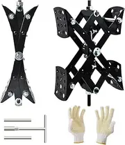 X-Shaped Chock Wheel Stabilizer Jack RV Camper Accessories for Travel Trailers - Pair