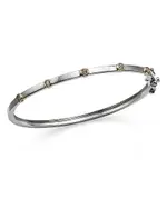 Bloomingdale's Fine Collection Diamond Bangle Bracelet in 14K Yellow & White Gold, 0.20 tcw