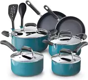 Cook N Home Pots and Pans Nonstick Cookware Set 12-Piece, Kitchen Cooking Set wi