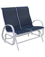 Courtyard Casual Santa Fe Aluminum Sling Loveseat Glider