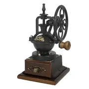 Evelyne Wood Vintage Antique Coffee Bean Grinder Mill Windmill Hand Crank Manual