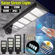 Commercial 60W-250W Solar Street Light PIR Motion Sensor LED Floodlight+Remote