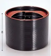 Bowl (Large) Izai Rice Dish, Black Sensuji Tenshu, Machine Washable, 4.2 x 3.2 inches (10.7 x 8.2 cm), Inner Diameter: 3.9 inches (9.9 mm) x 2.7 inches (6.8 cm)) (7-306-10), Heat-Resistant ABS Resin,