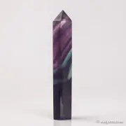 143g125mm Rainbow Fluorite Point Crystal Tower Natural Obelisk Healing Quartz