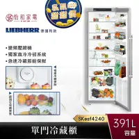 在飛比找怡和家電優惠-【贈基本安裝】Liebherr 391公升 不鏽鋼 單門冷藏